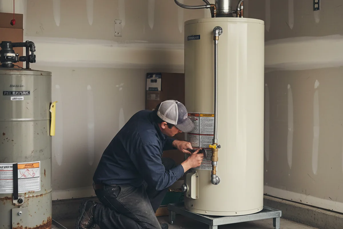 Water heater and shutoff valve replacement in Fox